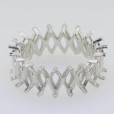 14K White Gold Semi Mount Ring Setting Marquise MQ 7x3.5mm - Syzjewelry